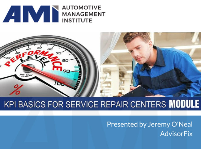 Module: KPI Basics for Service Repair Centers